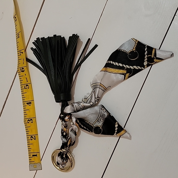 Tassel and Scarf Braided Key Purse Charm - Picture 4 of 5